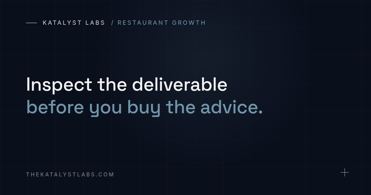 Editorial cover for an article describing what a restaurant commercial diagnostic contains